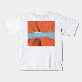 Cartoon Flooded Canyon Kids T-Shirt